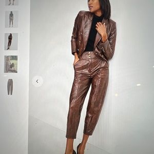 Veronica Beard Carbella Vegan Leather Pant